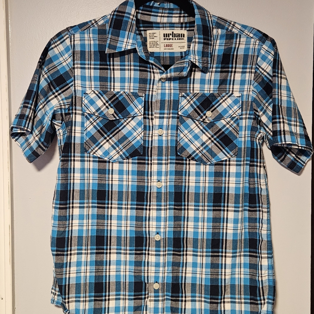 Urban Pipeline Boys Dress shirt sz L